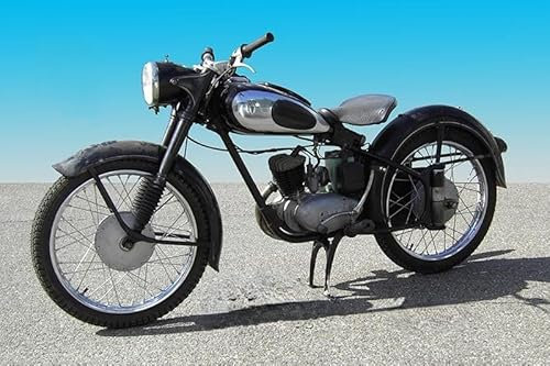 DekoDrom® Retro Blechschild 20x30 cm DKW RT 125 H Motorrad historische Werbung Oldtimer Werkstatt Sammler Geschenk
