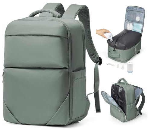 bergsalz Mochila Viaje Al Vacio Con Bomba, Mochila Compresion Al Vacio,Mochila Viaje Cabina Avion 40x20x25,Mochila Ryanair 40x20x25,Mochila Equipaje De Mano Vacuum Backpack Verde