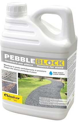 PEBBLE BLOCK (5l) - Legante per ghiaia e ghiaietto su vialetti, cortili e bordi del giardino, blocca e stabilizza rendendo la superficie stabile e sicura. Affronta pioggia, sole senza problemi!