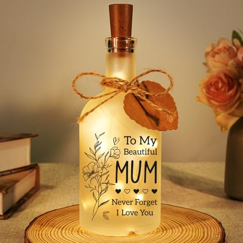 Einanmut Gifts for Mum on Her Birthday - LED Bottle Decorative Light Mummy Birthday Gifts, Mother's Day & Christmas Presents for Mum