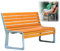KXWOQ3ED Outdoor Parkbank, Aluminium Guss Gartenbank mit Rückenlehne, Wetterfester Holzlatten-Sitz für Park, Veranda, Terrasse, Rasen, Balkon(47in/120cm)