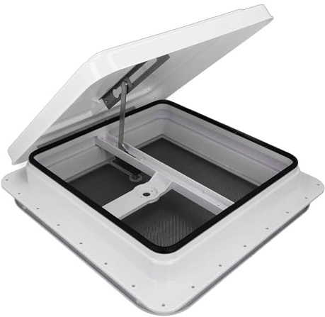 14 Inch Universal RV Roof Vent,45° Opening Angle,Trailer Roof Vent,2 Wire Design,Easy Installation,for Trailer,Motorhome