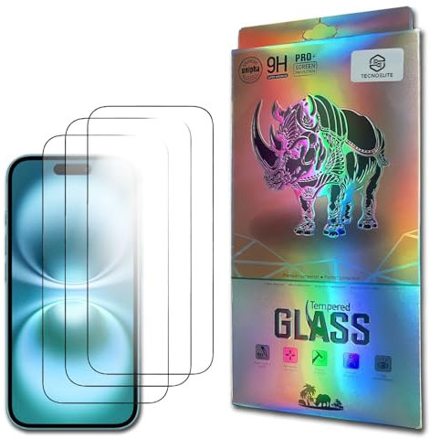 TECNOELITE [3 Piezas Protector de Pantalla para iPhone Iphone 11/XR - Cristal Templado 9H, Ultra Transparente, 0.33 mm, Antiarañazos, Alta Resistencia (Iphone 11/XR)