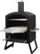 DMS® Germany Pizzaofen – mobiler Outdoor Holzofen Räucherofen - Pizzastein & Grillrost – Garten, Terrasse & Balkon – knusprige Steinofenpizza & Brot wie aus dem Holzbackofen - Kohle-/Pellets -PM-3000