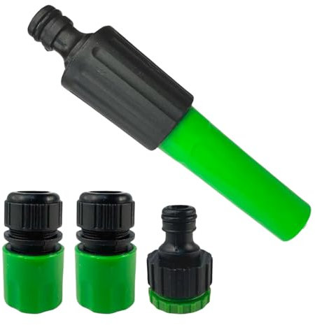 CABLEPELADO - Pistola de Riego Verde con Conector Universal – Boquilla Ajustable para Manguera de Jardín | Pulverizador Manual con Empuñadura Antideslizante