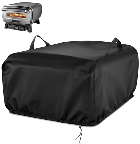 Iptienda Pizza Oven Cover for Ninja Artisan Outdoor Pizza Ovens,420D Pizza Oven Covers Waterproof with Drawsting,Outdoor Pizza Ovens & Air Fryer Accessories,Camping Pizza Protective Cover - 62x45x31cm