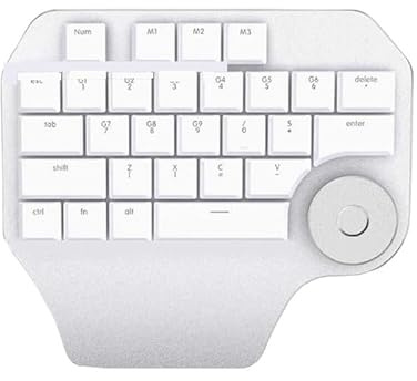 LZZSEOZ Tastatur einhändig benutzerdefinierte Tastenkombinationen für Delux T11 Weiß