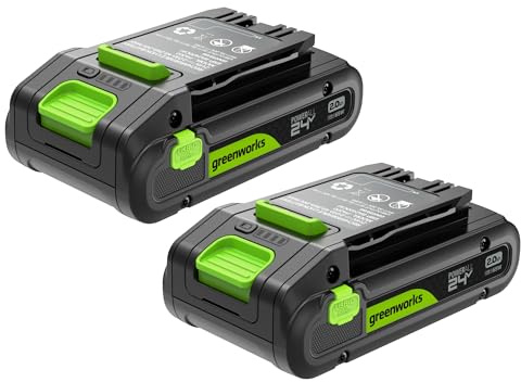 Greenworks TwinPack 24V 2Ah High Power USB-C Battery suitable for all 200+ Greenworks 24V devices, 2-year warranty - K2D4NNA