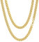 ChainsHouse Vergoldete Kette für Damen Kubanische Kette Edelstahl Halskette Herren Panzerkette ohne Anhänger Frauen Goldene Halskette 6mm Männer Gliederkette 61cm Punk Halsschmuck für Schwester