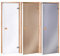 AD Standard Puerta de Sauna 60x190cm Apertura Gris Vidrio Colado Marco de Aliso Bloqueo de Rodillo sin Umbral