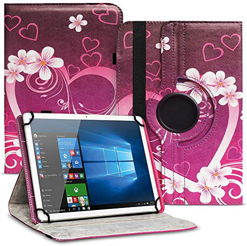 NAUCI Tablet Hülle kompatibel mit Telekom T Tablet 10,4 Zoll Tasche Schutzhülle Case Universal Cover aus Kunst-Leder Standfunktion 360° Drehbar, Farbe:Motiv 2