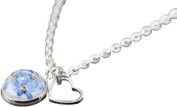 Vergissmeinnicht Herz Charm Anhänger weißer Hintergrund Cabochon