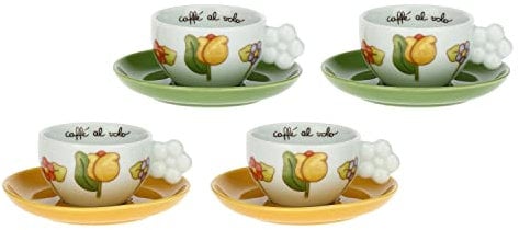 THUN - Set Quattro tazzine Happy Country