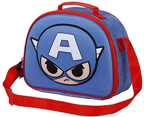 Marvel Borsa per il Pranzo 3D, 25.5 x 20 cm, Blu C. America