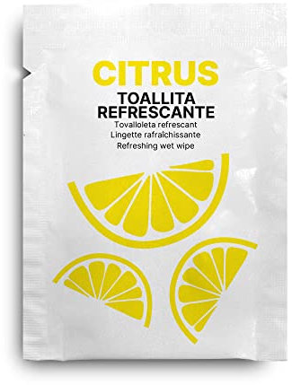 1.000 unidades | Toallitas refrescantes LEMON | Toallitas higienizantes para manos | Toallitas de limón | Uso doméstico y restaurantes | Toallitas refrescantes de limón (1000)
