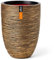 Capi Europe - Vase élégant Bas Rib NL - 46x58 - Or - Ouverture Ø38 - Pot pour Une Utilisation à l'intérieur et à l'extérieur - Incassable - 100% Recyclable - KBGR783