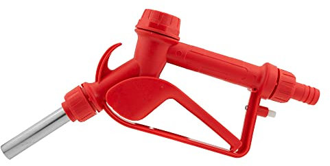 Ad-Blue/Diesel Gravity fed Trigger Fuel delivery Gun for 19mm Hose,Stainless Steel Nozzle,Highly Visible red,Ideal for use with IBC Tanks