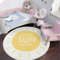 Poowe Sunshine Weicher Plüschteppich für Kinderzimmer, 1 m, Alphabet-Teppich, rutschfest, für Kinderzimmer, Schlafzimmer, Spielzimmer, waschbar, Klassenzimmer, ABC, Kreis-Teppich für Kinder, Babys,