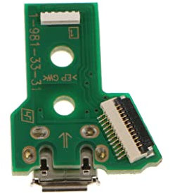 ZEZEFUFU Micro-USB-Ladeanschluss-Platine, 12-poliges Kabel für JDS-040 für Sony für PS4 Pro Controller