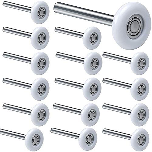 Plmvhpb Paquete de 12 Rodillos para Puerta de Garaje de 2 Pulgadas, Rodillo de Nailon para Puerta de Garaje con Rodamiento 6200ZZ, para Puertas de Garaje Residenciales y Comerciales