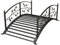 Outsunny Gartenbrücke – Beckenbrücke – Gartendekoration Maße: 119 x 67 x 47 cm (L x B x H) mit Geländer, Motiv Rebe, Stahl, Schwarz