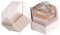 FIBOUND 1 Stück Samt Ring Box, Doppelschlitze Sechseck Ringetui, Verlobungsring-Box, Hexagon Hochzeit Ring Box, Ringträgerbox aus Samt, für Antrag, Verlobung, Hochzeit, Zeremonie