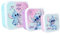 My sweety pop - Set di 3 scatole da gustare - Scatola per merenda - Pranzo box - Stitch - Per bambini - asilo - scuola - vacanze - pasto - 11,5 cm - per ragazza - viola/blu/rosa - idea regalo