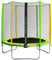 Gartentrampolin, Outdoor-Trampolin für Kinder, 4/5/6 Füße, rundes Gartentrampolin, Kapazität 100-160 kg (grün + gelb, 150 x 150 x 160 cm)