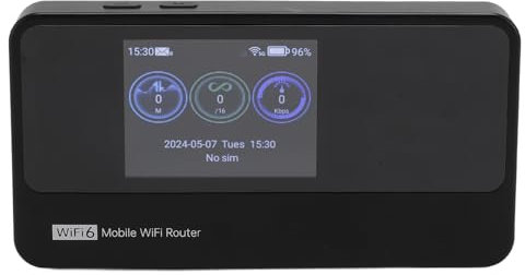 Hotspot Mobile 5G, Router 5G per Uso Globale con Slot per Scheda SIM, Modem 5G da 10000 MAh con Schermo LCD da 2,5 Pollici, Collega Fino a 16 Dispositivi, WiFi 6, 2,5 Gbps
