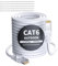 Mygatti Cable Ethernet CAT 6 de 70 metros - blanco,para uso en exteriores,resistente al agua,1.0 Gigabit,UTP, CCA,cable de conexión LAN RJ45 para cámara POE, router, módem, switch + 25 bridas