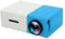 Mini LED Projector Yg300 Upgraded Version 1000 Lumen 320x240P HDMI-compatible USB Audio Home Media Player Beamer(Blue)