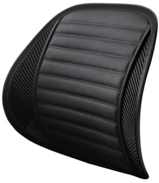 MHOZLHY Auto RückenKissen für Citroen C1 2012-2014,Mesh Lendenkissen Stützkissen Autositz Lordosenstütze Rückenstütze Lendenwirbelstütze Lendenwirbelkissen Stuhl Zubehör,Black