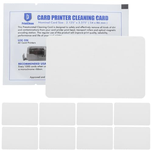 Awleynz PrintClean Reinigungskarte für Kartendrucker, 54 x 86 mm, 10 Stück