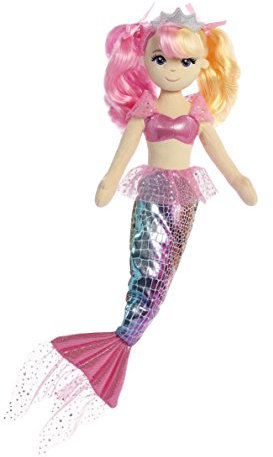 Aurora World 33235 - Sea Sparkles Pastellmeer Plüsch, 46 cm, Rose