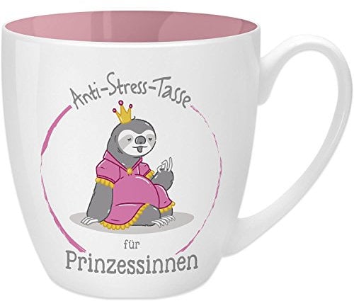 GRUSS & CO Taza antiestrés con diseño de princesa, 45 cl, diseño de princesa, regalo para ti | 45519