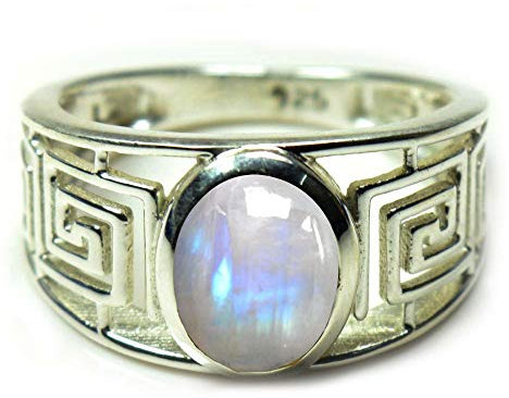 55Carat Wählen Sie Ihre Farbe mit echtem Edelstein Silber Geburtsstein Ring für Damen und Herren, Modeschmuck, Größe H-Z, Stein, Lapislazuli,