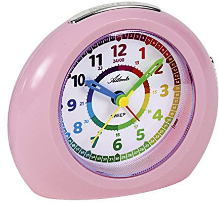 Atlanta Kinderwecker ohne Ticken für Mädchen Analog Rosa - 1967-17