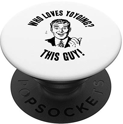 Who Loves Yoyoing? This Guy! Mens Funny Yo Yo Novelty Gift - PopSockets Ausziehbarer Sockel und Griff für Smartphones und Tablets