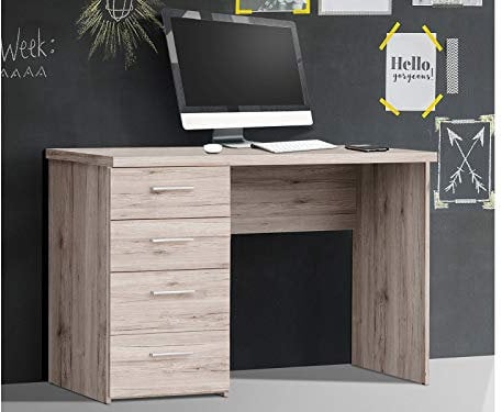 möbelando Schreibtisch Bürotisch Arbeitstisch Computertisch Tisch Büromöbel Balu II Sandeiche