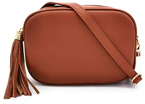 ELIOX Damenhandtasche aus echtem Leder, handgefertigt in Italien, klein, elegant, modisch, Crossbody Bag, echtes Leder