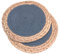 Shiwaki 2Pcs Tovagliette in Corda di Cotone tonde da 12 Pollici di Diametro Tovagliette da Pranzo Intrecciate in Paglia Tappetino Isolante Termico