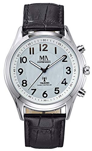 Meister Anker Herren Funkuhr 24cm grau Quartzwerk Mineralglas 490000159