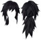GZIRUE Schwarze Lange Perücke Haar für Giyuu Tomioka Wig Cosplay Halloween Party Anime Kostüm