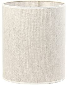 vtwonen Abat-jour cylindre Breska - Blanc Perle - Ø25x30cm - Cylindre - Textiles - Abat-jour pour lampadaire - suspension et lampe de table - Diffuseur de lumière