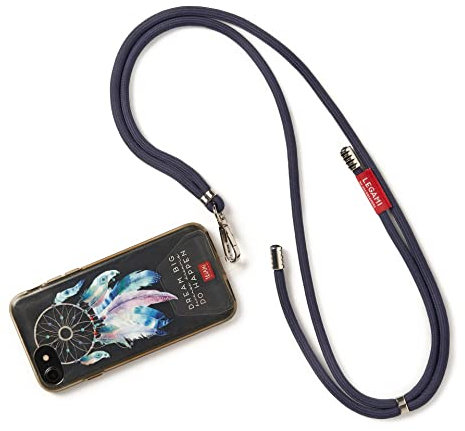 Legami , Cordino Porta Cellulare Always Together L 70 Cm In Nylon Metallo TPU Variante Blue Na Unisex Adulto, Navy, Taglia unica