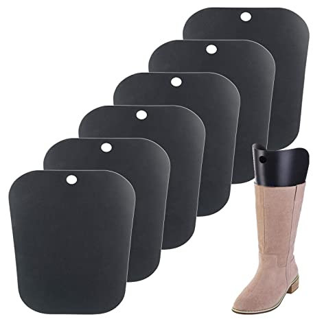 Lahviuu Inserti per Shaper per Stivali,6 pcs Stivali Supporti Inserti di Forma Inserti per Stivali Alti Tendistivali Tendiscarpe Allarga Scarpe Donna Salva Tacchi Nero(10inch)