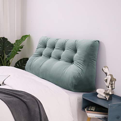 Johnear Rückenkissen Samt ergonomisch für Sofa & Bett (Grau, 120cm)