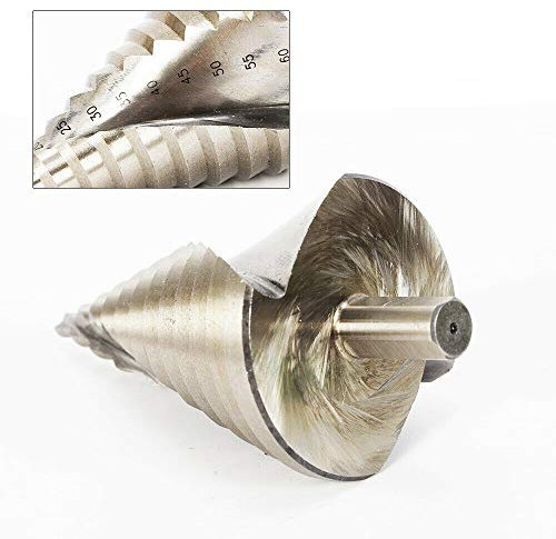 Broca escalonada HSS plateada 6-60 mm, broca cónica cónica para acero inoxidable, metal, madera y plástico