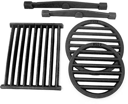 BAUSTER® Kaminrost Ø Rundrost Kaminofen Gussrost Ascherost Tafelrost Rost Ofengitter Kamin Ersatzteile Zubehör Ofenrost Grillkamin Rund (Ø 19 cm)