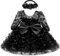 Baby Flower Girl Dress Toddler Wedding Birthday Party Cake Smash Baptism Christening Holiay Valentine's Day Bowknot Mesh Tulle Sheer Long Sleeve Dresses Black 6 Months